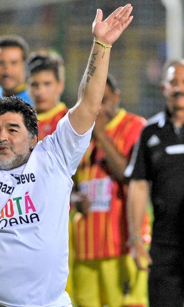 At it again? Diego Maradona kicks steward at 'Match for Peace'
